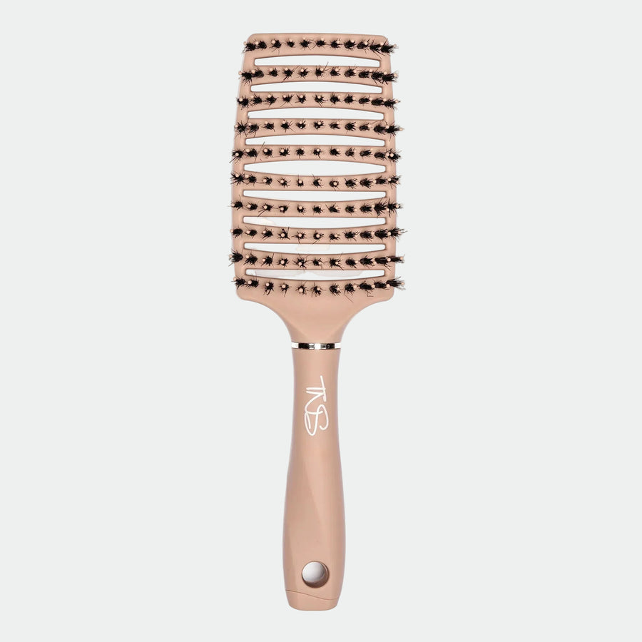 TNS Flexi Brush flexible detangling brush in nude