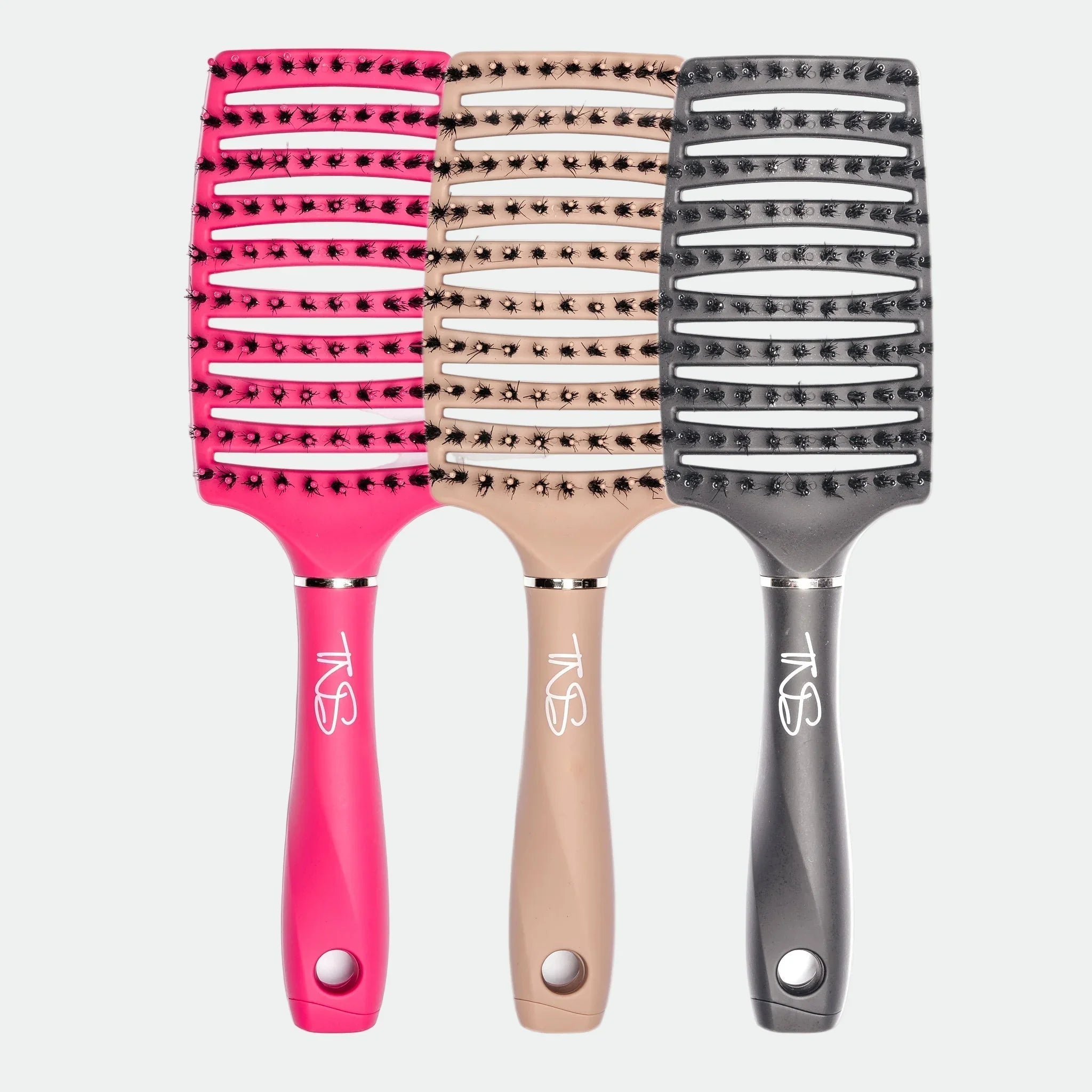 TNS Flexi Brush Pink — Flexible Detangling Brush | TNS Hair