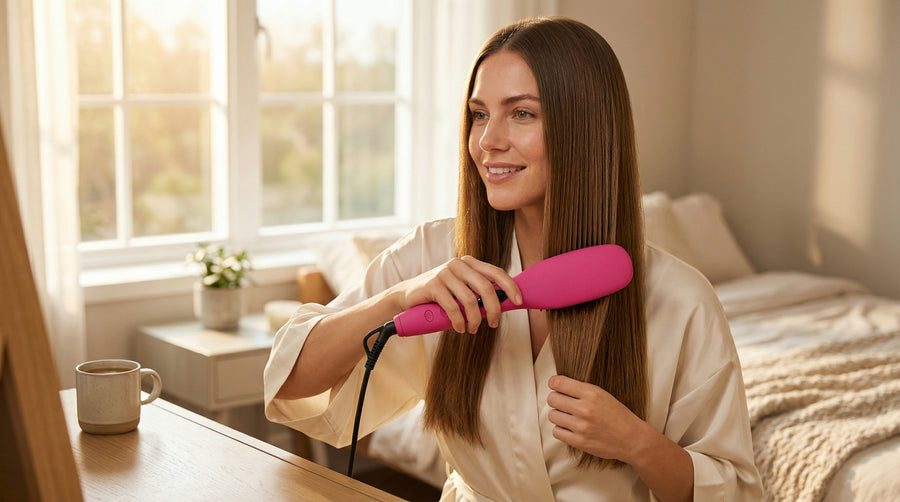 TNS Straightening Brush - Pink